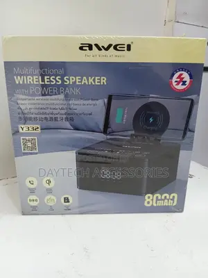 Awei Y332 Wireless Bluetooth Multifunctional Speaker and Power Bank.