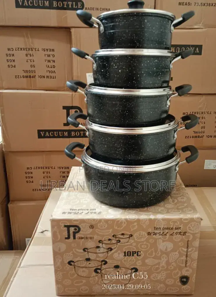 New Model 10pcs Jp Non-Stick Cookware Set