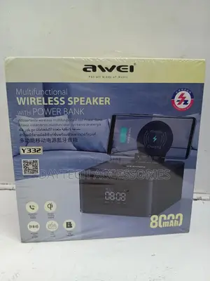 Awei Multifunctional Desktop Bluetooth Speaker With Wireless Charger