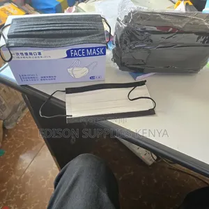 Black Surgical Masks 3ply 50pcs High Quality Premium Protective Masks