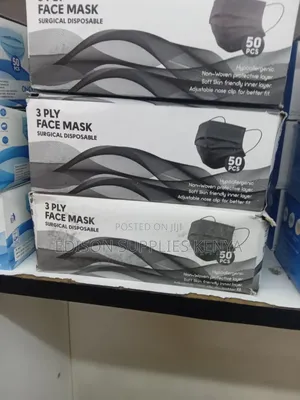 Black Surgical Masks 3ply 50pcs High Quality