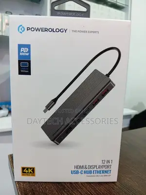 Powerology 12-in-1 Usb-C Hub (Model: P121hbcgy)