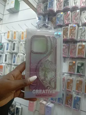 iPhone 16 Sparkling, Purple and Silver Glitter Floral Phone Case