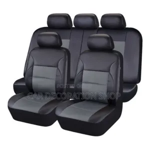 55 Seater Black_grey Leather Seat Covers Stain/Water Resistant