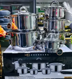 12 PCS Stainless Steel Edenberg Cookware Set