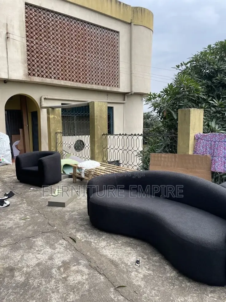 Charcoal Curve Sofa Set