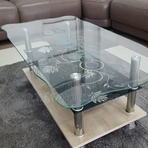 Stylish Tempered Glass Coffee Table for Living Room