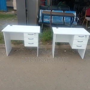 White Office Desk With Three Drawers