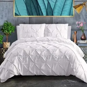 Modern Cross Pintuck Duvet Cover | Sleek Pleated Elegance