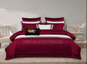 Chic Cotton Satin Striped Duvet | Elegant Living Essential