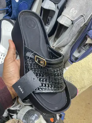 Zara Denim Platform Sandals