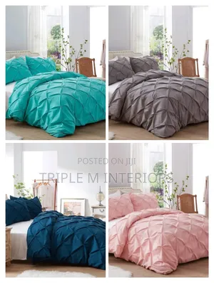 Pinch Pleat Cross Pintuck Duvet Cover Set