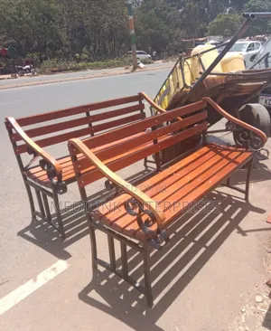 Pentay Wooden Metallic Outdoor Benches