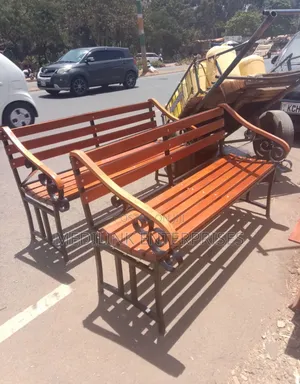 5ft Benches With a Wooden Armrest