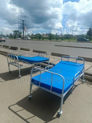 Hospital Bed, White and Blue