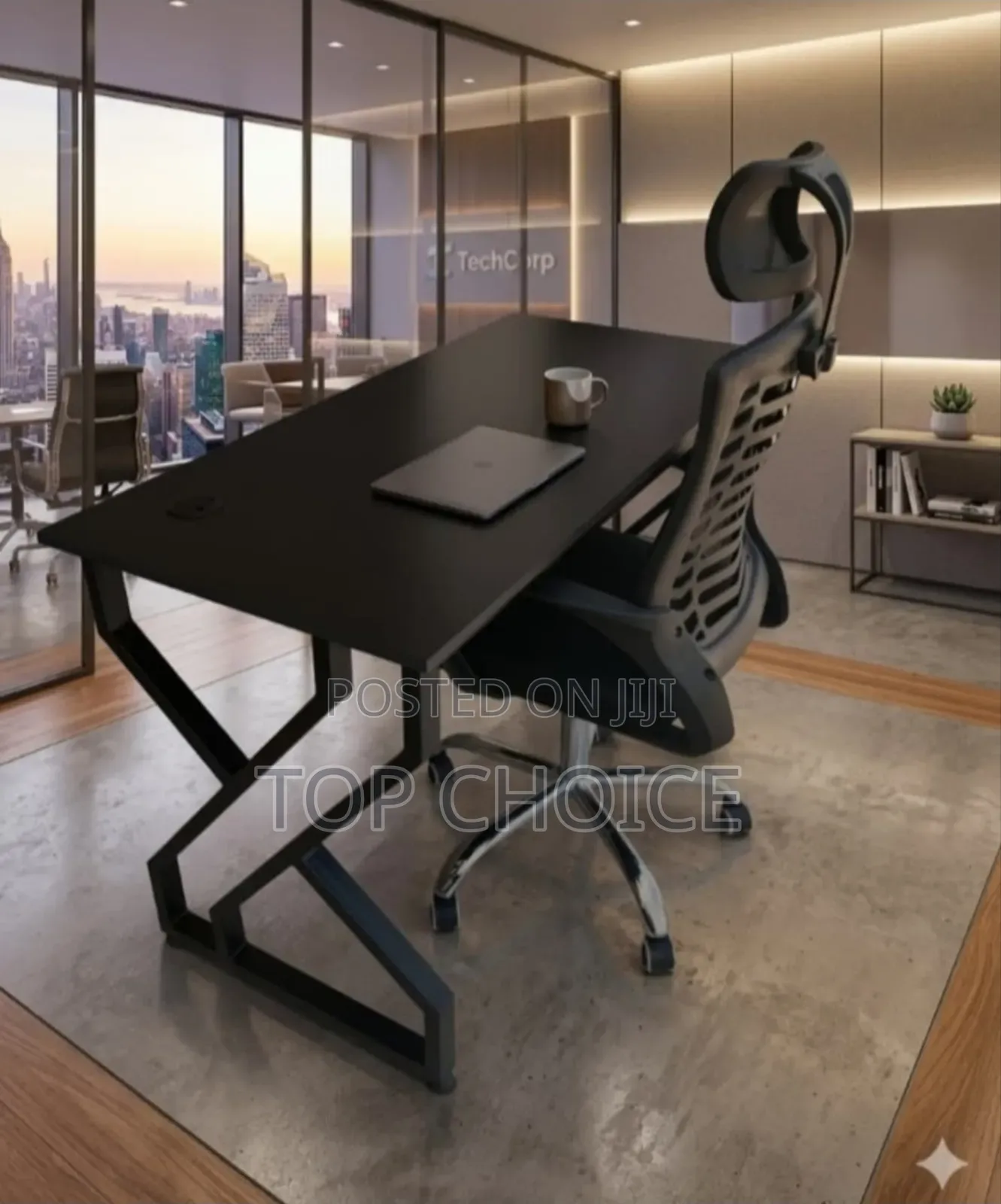 Black Table and Chair