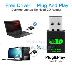 2in1 Usb Wifi +Bluetooth Adapter 600mbps Wireless Wifi Dongle