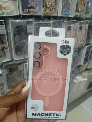 Magnetic Case for Samsung Galaxy S24 Fe, Full Camera Protecti(Pink)