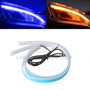 Headlights DRL Strip With White_driving,Yellow_signal Light's