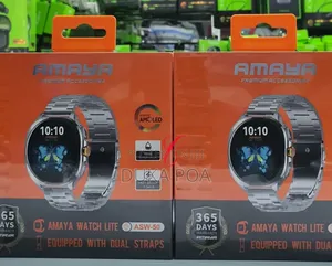 Amaya Watch Lite Amoled Metallic Smart Watch With Dual Straps