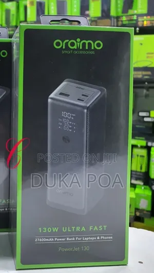 Oraimo Powerjet 130w Laptop and Phone Super Fast Charging Power Bank