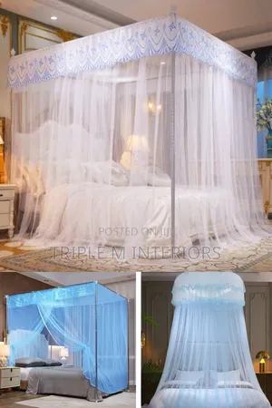Executive 4 Stand and Round Net Canopy Mosquito