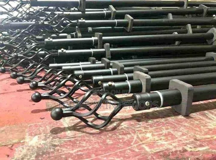 Black Modern Imported Curtain Rods