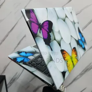 Colorful Butterfly Pebble Print Laptop Skin