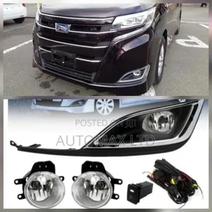 Toyota Noah Hybrid G, Complete Fog Lamp Set With Chrome Finish Covers,