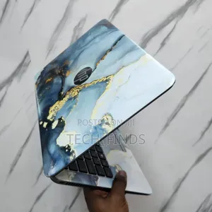 Blue and White Marble-Patterned Vinyl Decal Skin