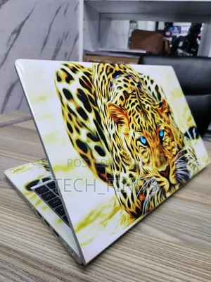 Vibrant Leopard Design Laptop Skin