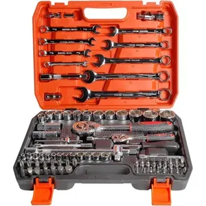 82 PCS Mechanic Socket Tool Kit Set, Professional Car Repair Tool Set