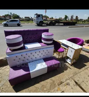 Purple and White Glamorous Parlour Set