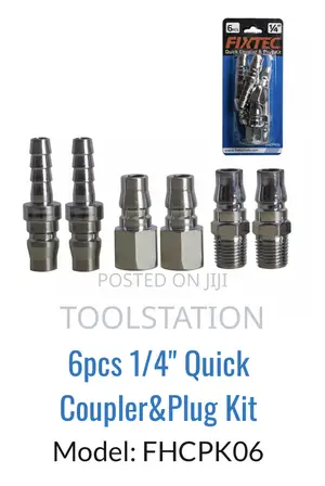 6 PCS 1/4" Quick Coupler and Plug Kit Fhcpk06
