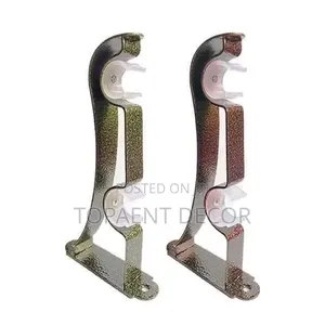 Antic Gold and Brown Double Bracket for Powder Coated Curtain Rods