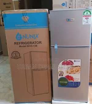 Nunix 138l Double Door Fridge – Silver