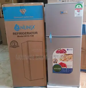 Nunix 138ltrs Double Door Fridge – Silver