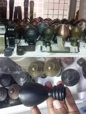 Decorative Finials or Flowers for Curtain Rod Tips