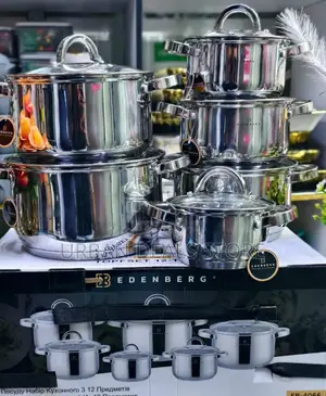 12pcs Edenberg Stainless Cookware Set