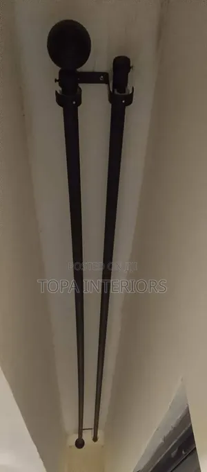 Locally Made Strong Black Jua Kali Curtain Rods
