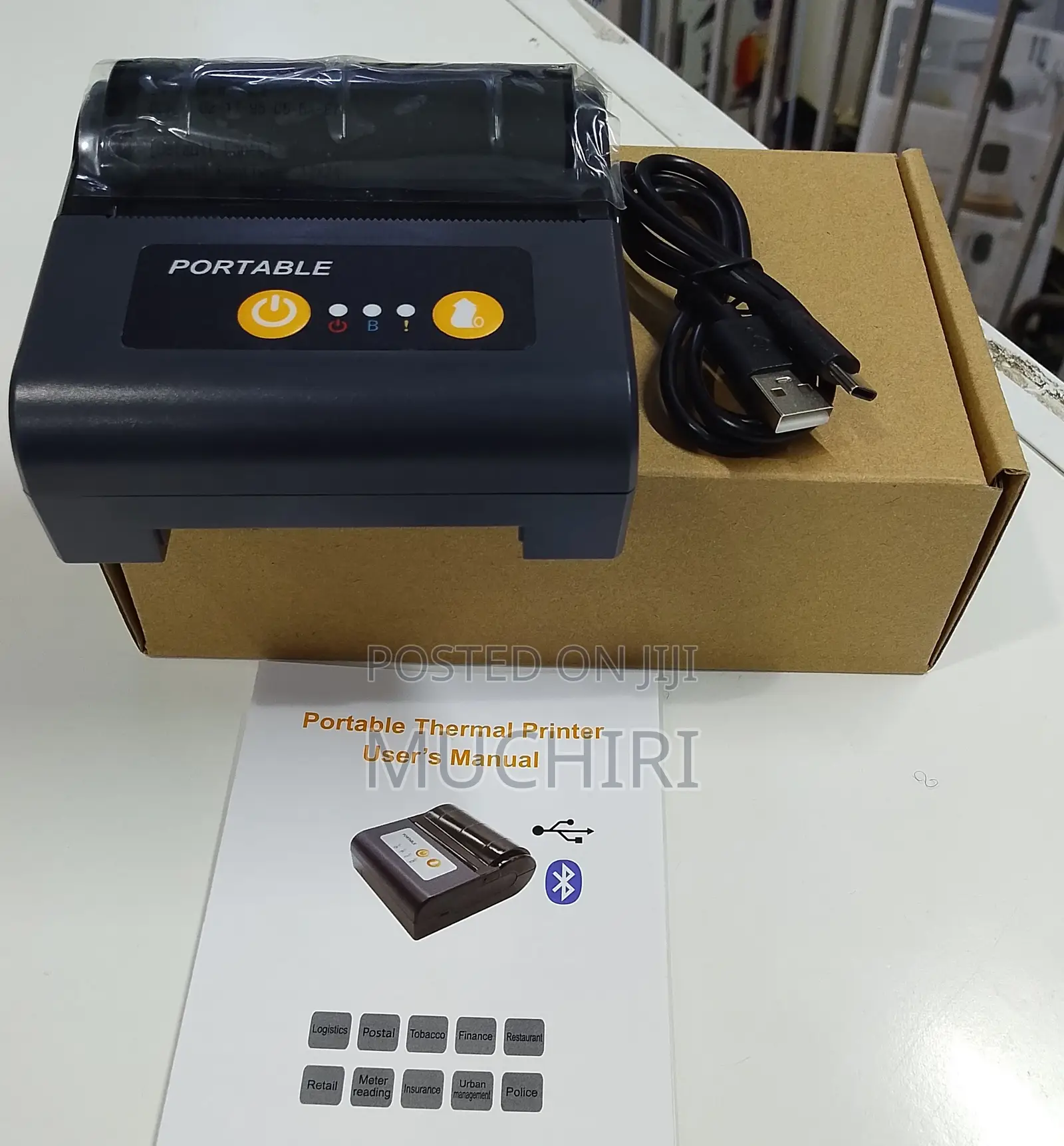 80mm Mini Portable Bluetooth Mobile Photo Printer Wireless