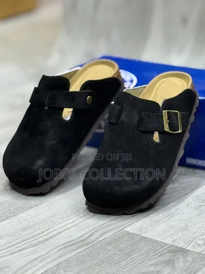 Black Suede Clogs