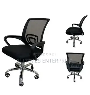 Secretarial Mesh Office Chair ~ Ergonomic Fabric Seat With Lumbar