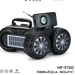 Hf-f130 Solar Bluetooth Speaker - 20w Super Bass, Fm Radio Usb/Tf