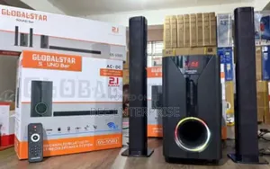* New Model 2.1ch Globalstar Sub Woofer System Bt/Usb/Fm Tall Boy