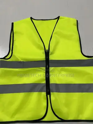 Green Reflective Vest With Zip