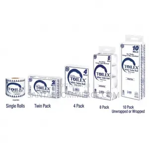 10 Pack Toilex White Toilet Roll 200 Sheets Ply Extra Thick