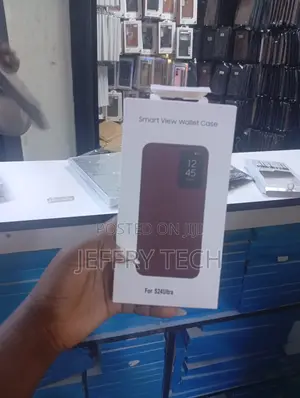 Samsung Galaxy S24 Ultra Smart View Wallet Case in Maroon