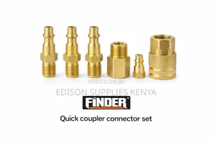Air Compressor Quick Couplers Brass Nozzles Fittings Plugs 5pcs Finder