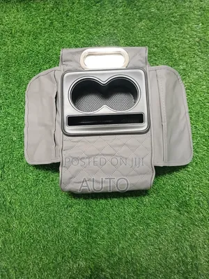 Luxury Grey Car Armrest Console Organizer | Cup Holder Storage
